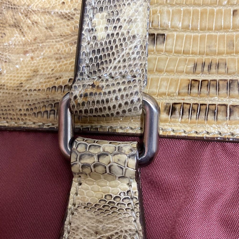 Prada Prada Prada Python Leather Nylon 2way Bag Leather Handbag DUTY FREE for USA Size ONE SIZE - 15 Thumbnail