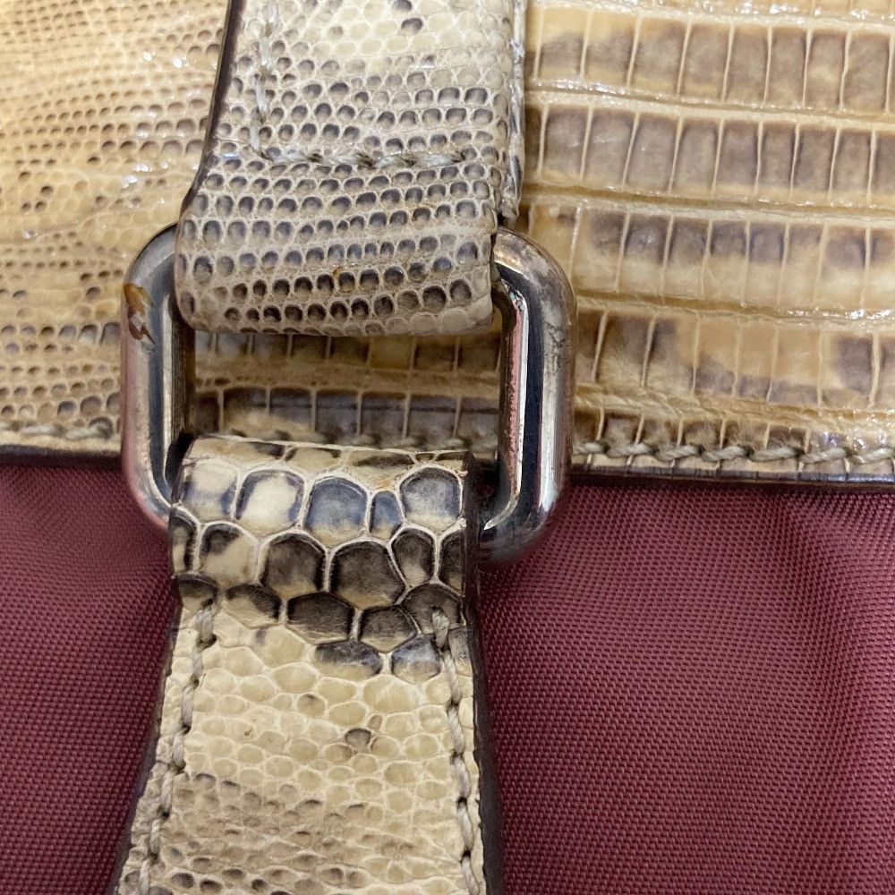 Prada Prada Prada Python Leather Nylon 2way Bag Leather Handbag DUTY FREE for USA Size ONE SIZE - 13 Thumbnail