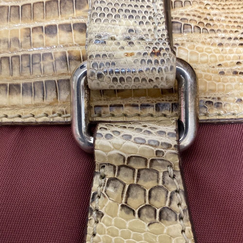 Prada Prada Prada Python Leather Nylon 2way Bag Leather Handbag DUTY FREE for USA Size ONE SIZE - 12 Thumbnail