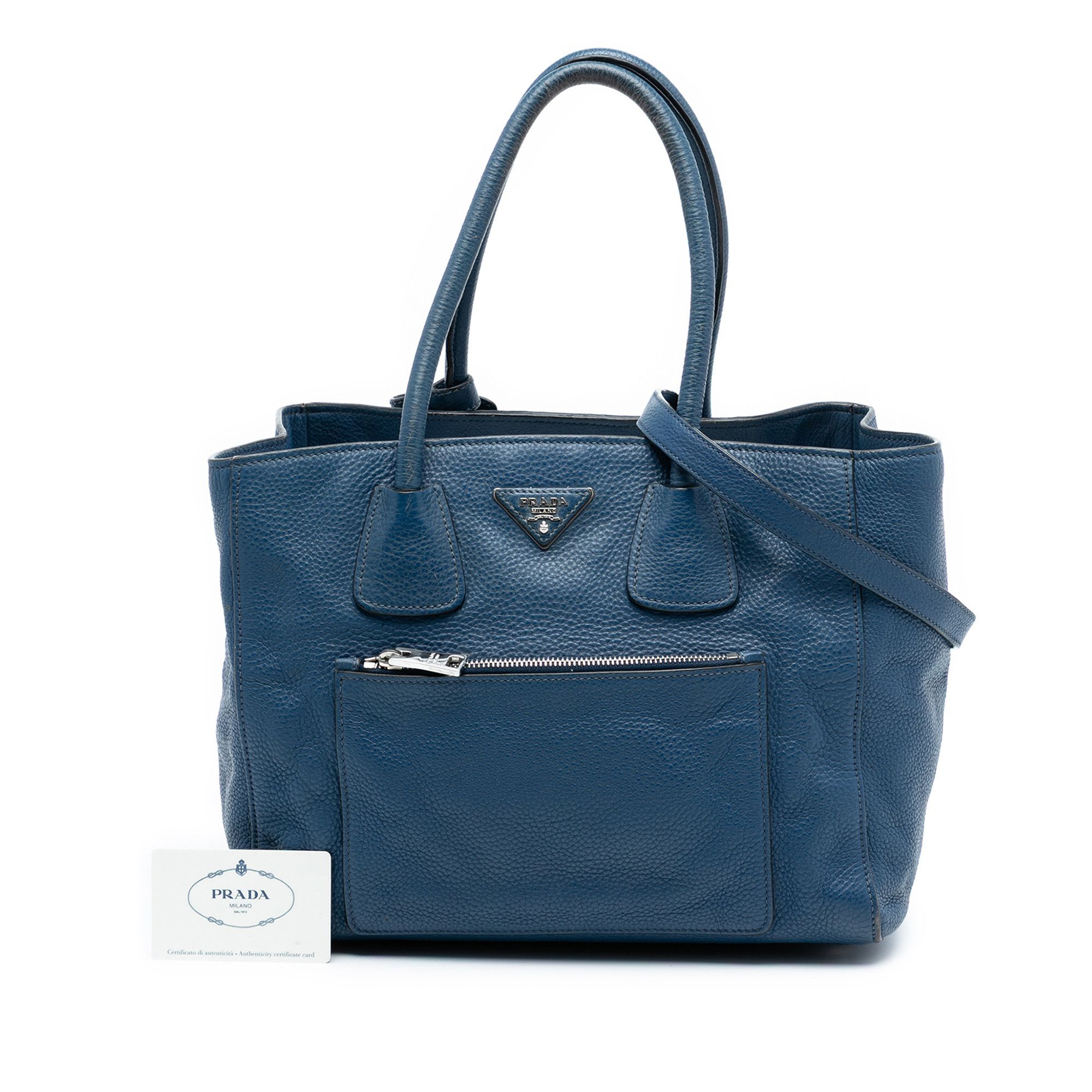 Prada Prada Vitello Daino Front Pocket Open Convertible Tote Size ONE SIZE - 7 Thumbnail