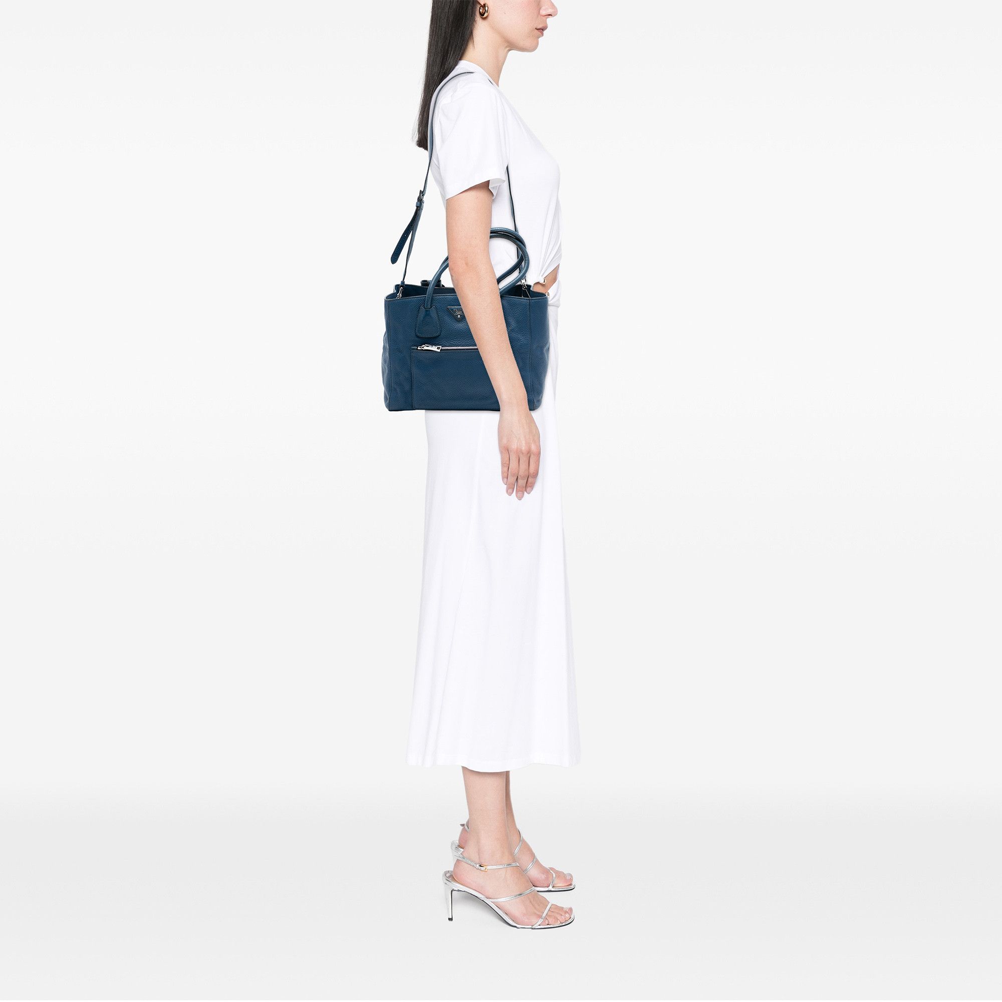 Prada Prada Vitello Daino Front Pocket Open Convertible Tote Size ONE SIZE - 6 Thumbnail