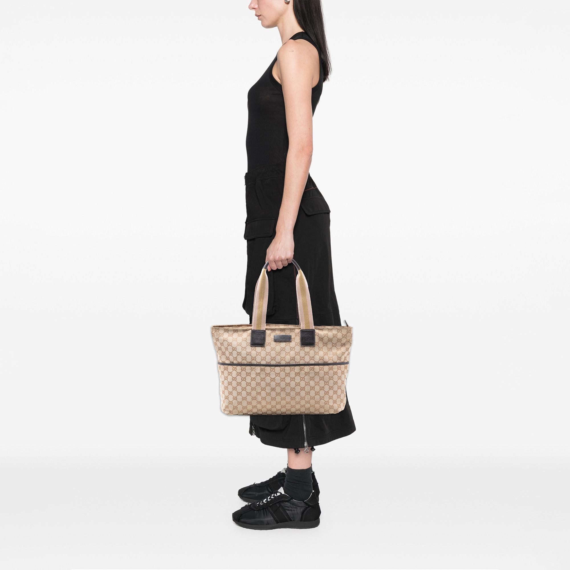 Gucci Gucci GG Canvas Web Tote Size ONE SIZE - 7 Thumbnail