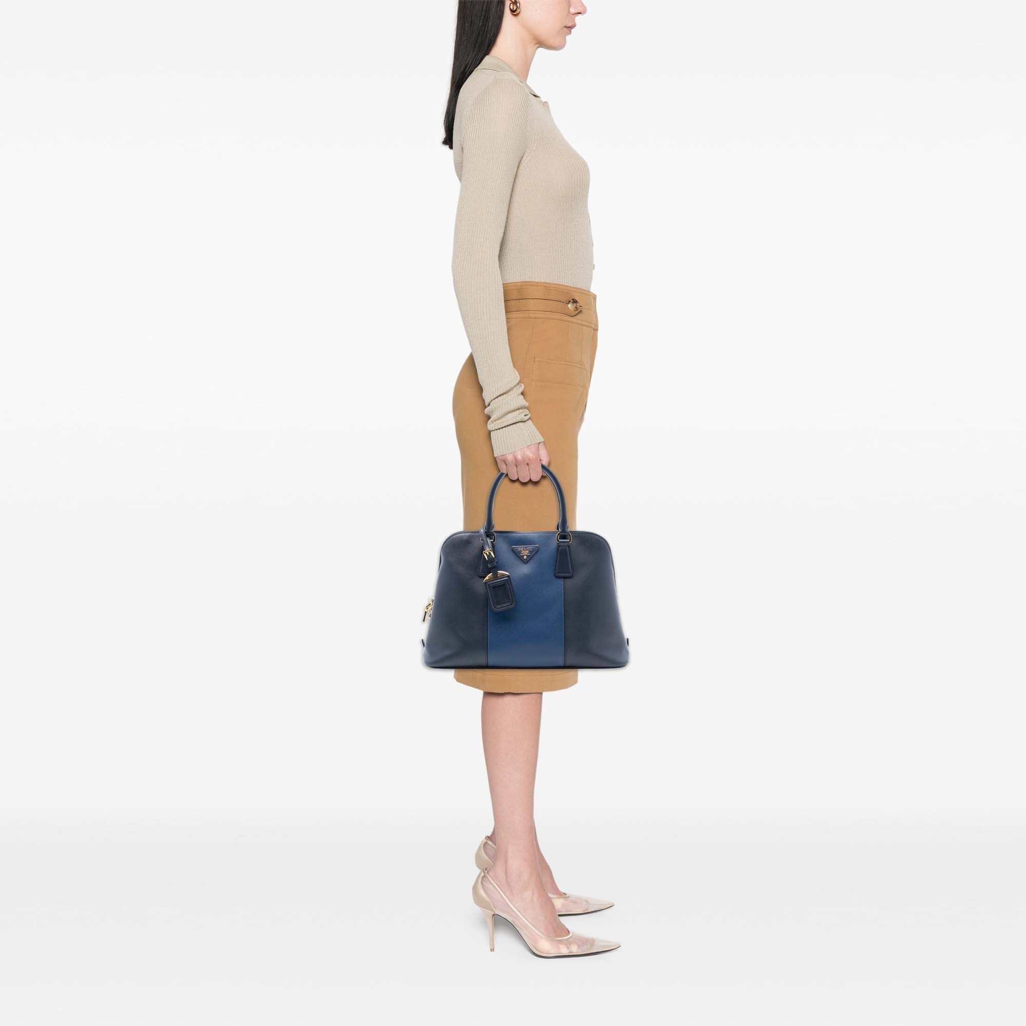 Prada Prada Medium Bicolor Saffiano Lux Promenade Satchel Size ONE SIZE - 7 Thumbnail