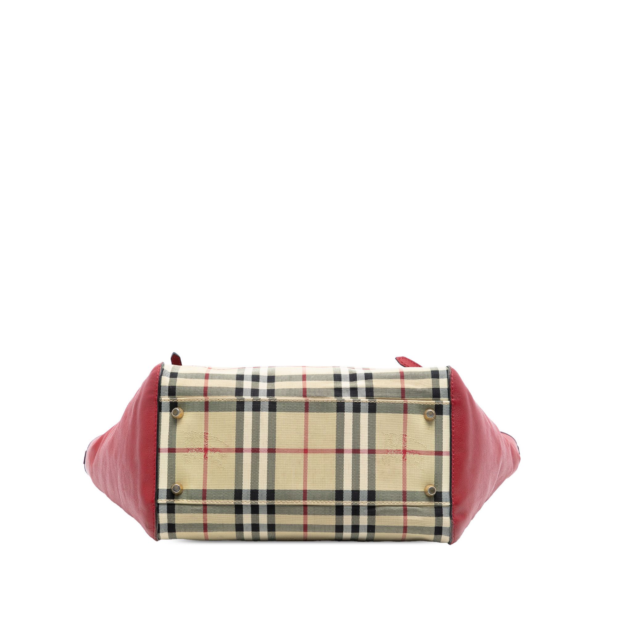 Burberry Burberry Small Haymarket Check Canvas and Leather Canterbury Tote Size ONE SIZE - 3 Thumbnail
