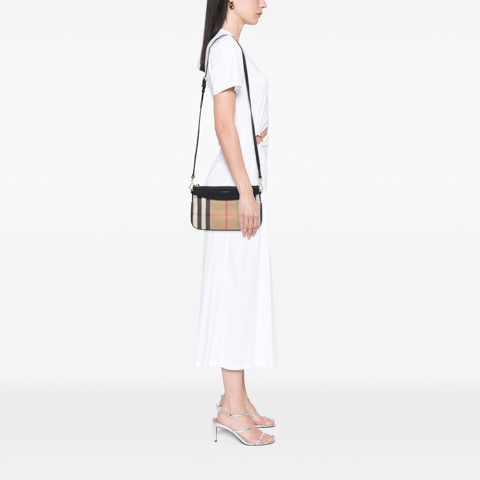 Burberry Burberry House Check Canvas Peyton Crossbody Size ONE SIZE - 7 Thumbnail