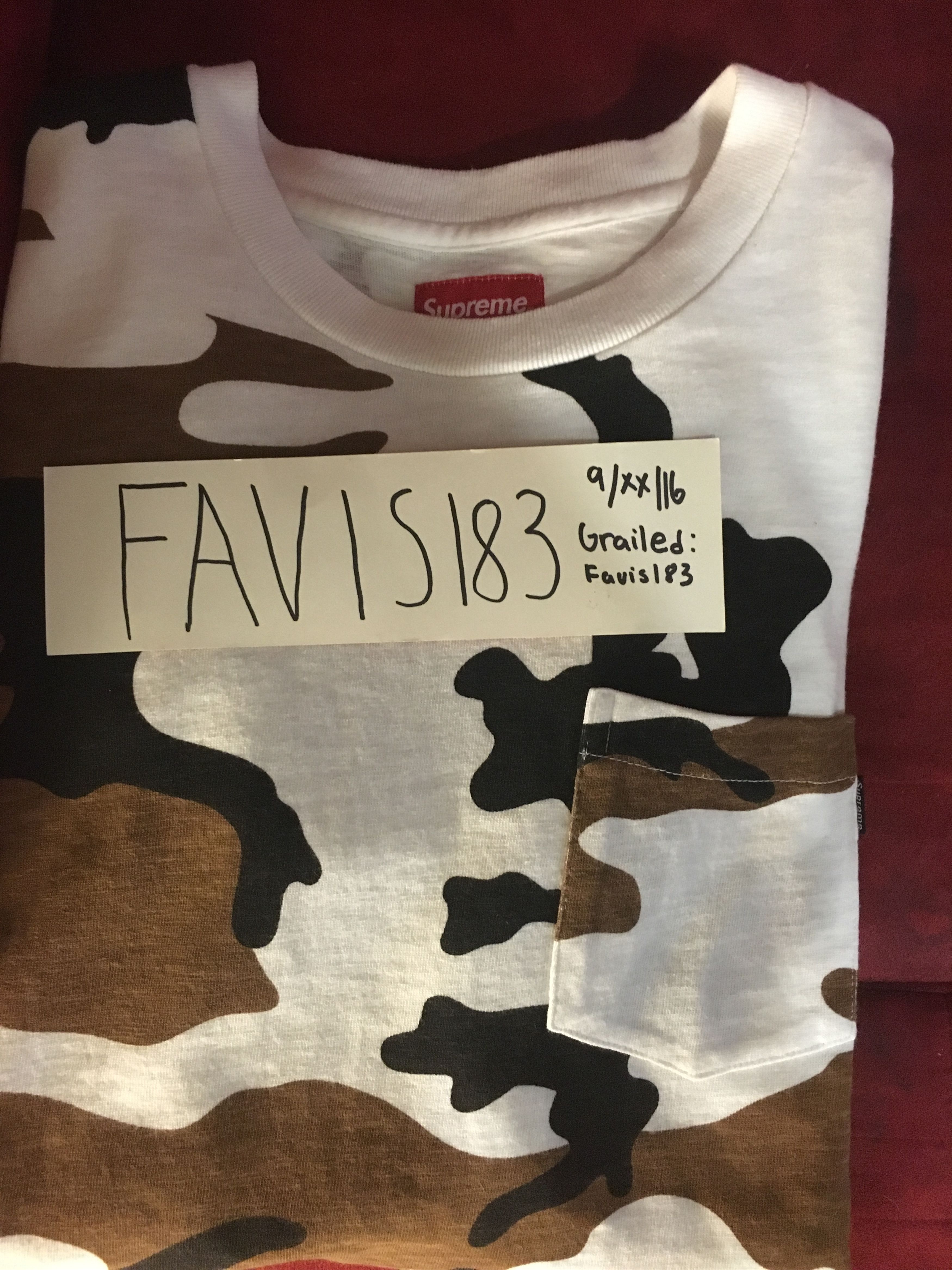 Supreme S S Camo Pocket Tee | Grailed
