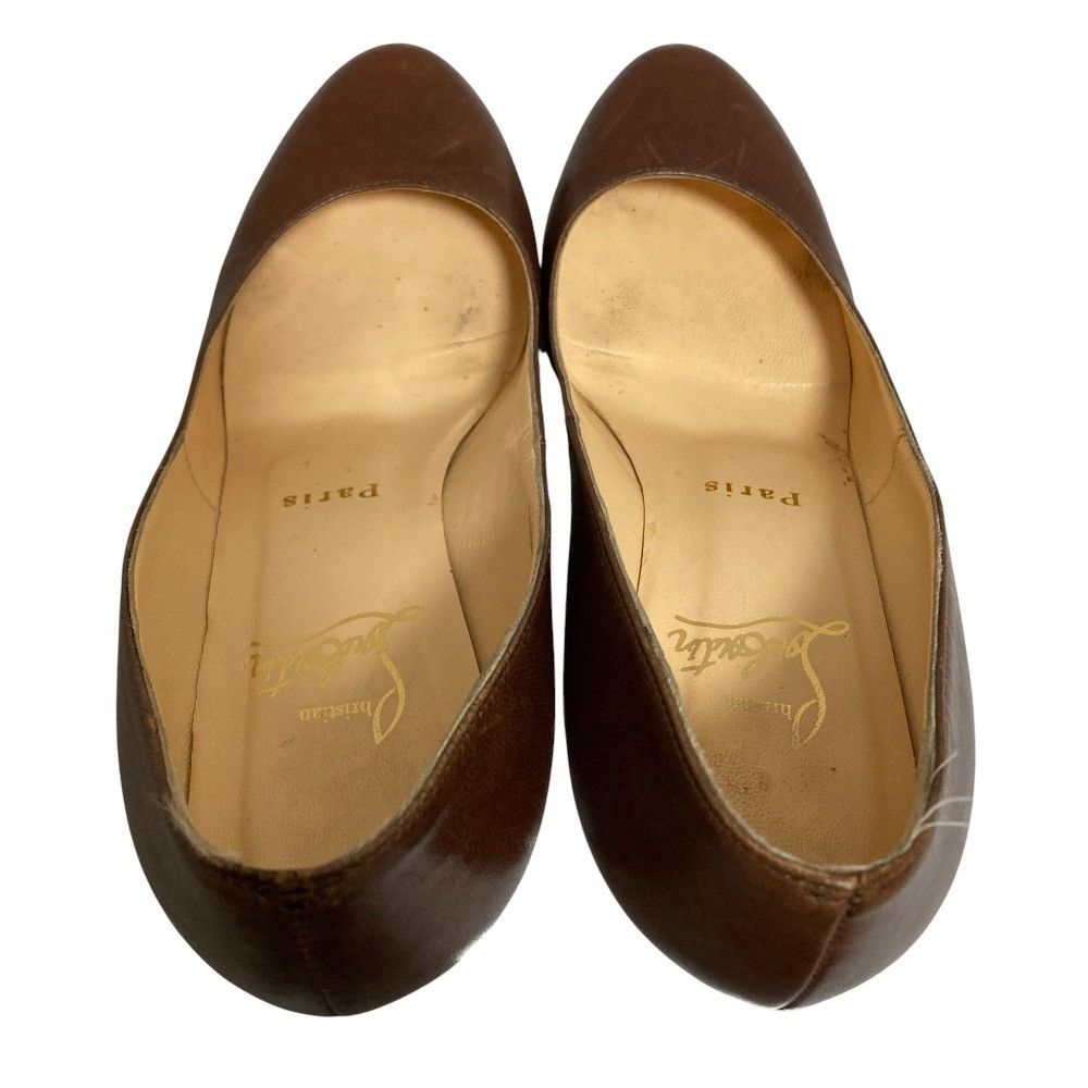 Christian Louboutin Christian Louboutin Christian Louboutin Leather Chunky Heel Pumps Leather Shoes DUTY FREE for USA Size ONE SIZE - 5 Thumbnail