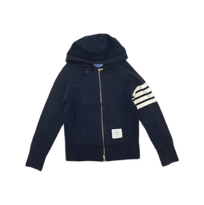Thom Browne Thom Browne Classic Stripe Hooded Sweatshirt Size US M / EU 48-50 / 2 - 2 Thumbnail