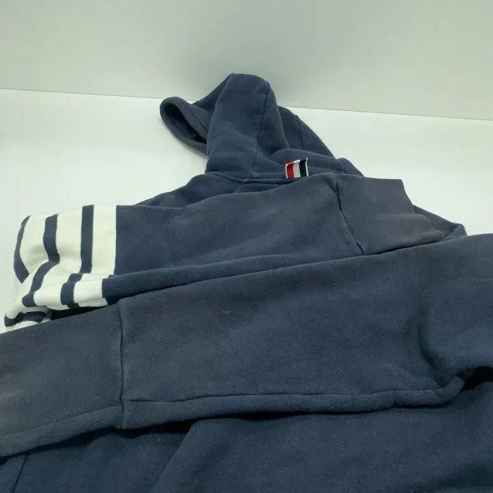 Thom Browne Thom Browne Classic Stripe Hooded Sweatshirt Size US M / EU 48-50 / 2 - 13 Thumbnail
