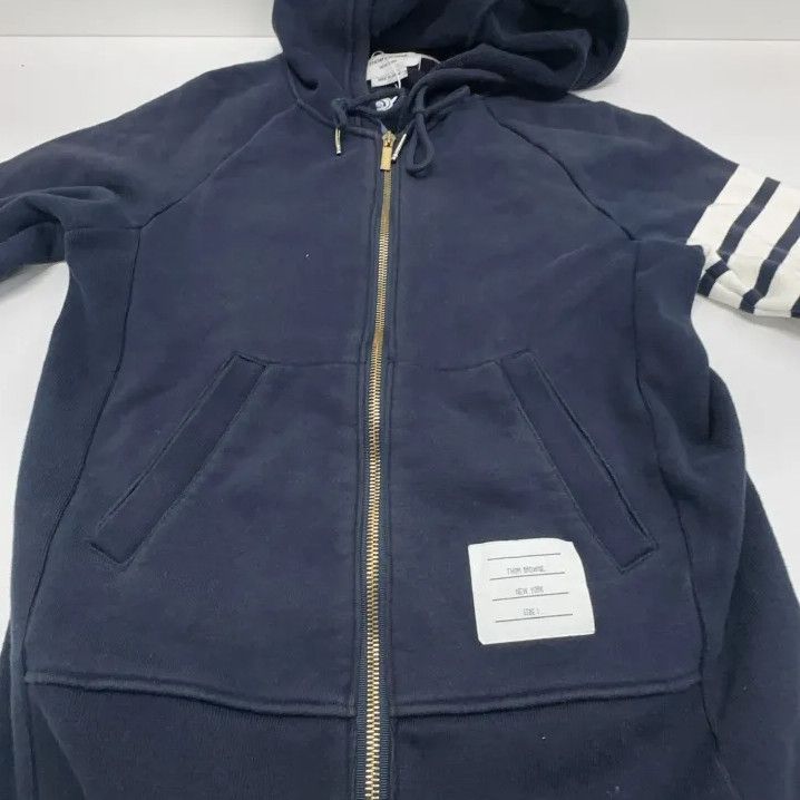 Thom Browne Thom Browne Classic Stripe Hooded Sweatshirt Size US M / EU 48-50 / 2 - 9 Thumbnail