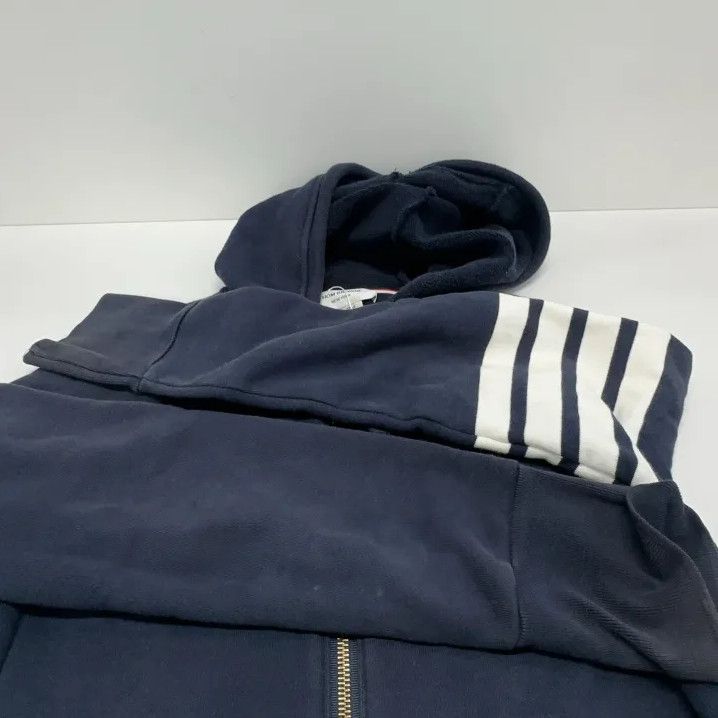 Thom Browne Thom Browne Classic Stripe Hooded Sweatshirt Size US M / EU 48-50 / 2 - 12 Thumbnail