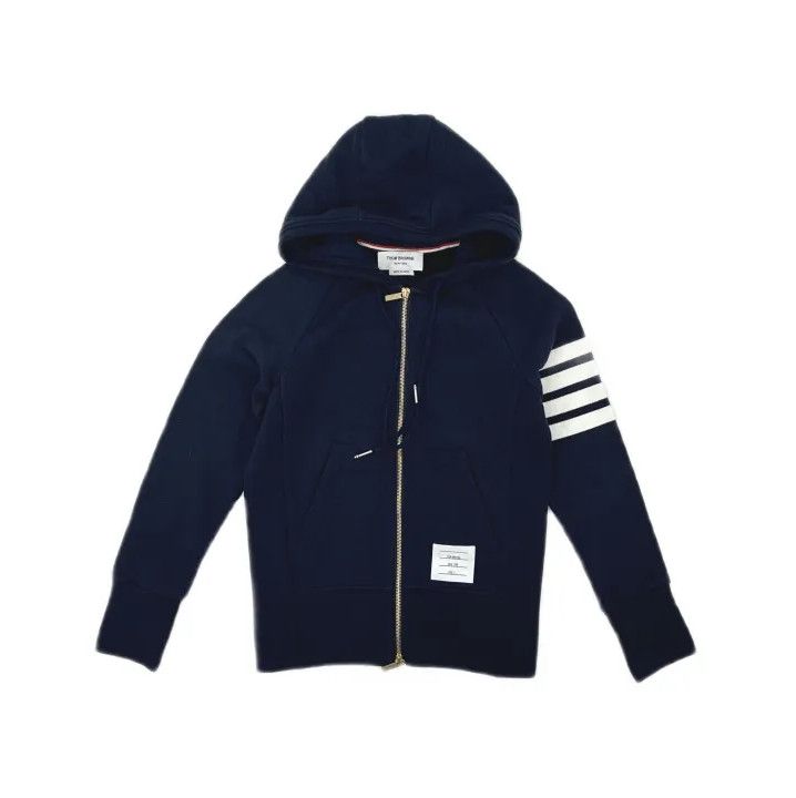 Thom Browne Thom Browne Classic Navy Hoodie with Stripes Size US M / EU 48-50 / 2 - 2 Thumbnail