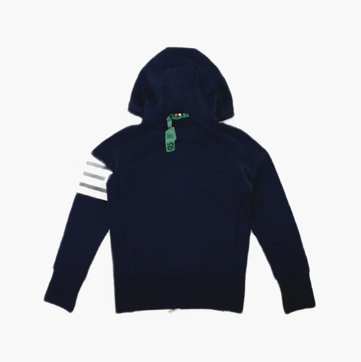 Thom Browne Thom Browne Classic Navy Hoodie with Stripes Size US M / EU 48-50 / 2 - 3 Thumbnail