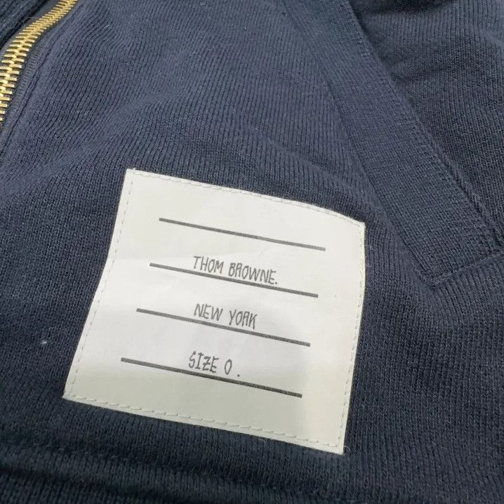 Thom Browne Thom Browne Classic Navy Hoodie with Stripes Size US M / EU 48-50 / 2 - 4 Thumbnail