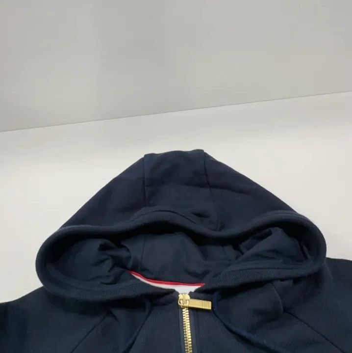 Thom Browne Thom Browne Classic Navy Hoodie with Stripes Size US M / EU 48-50 / 2 - 12 Thumbnail