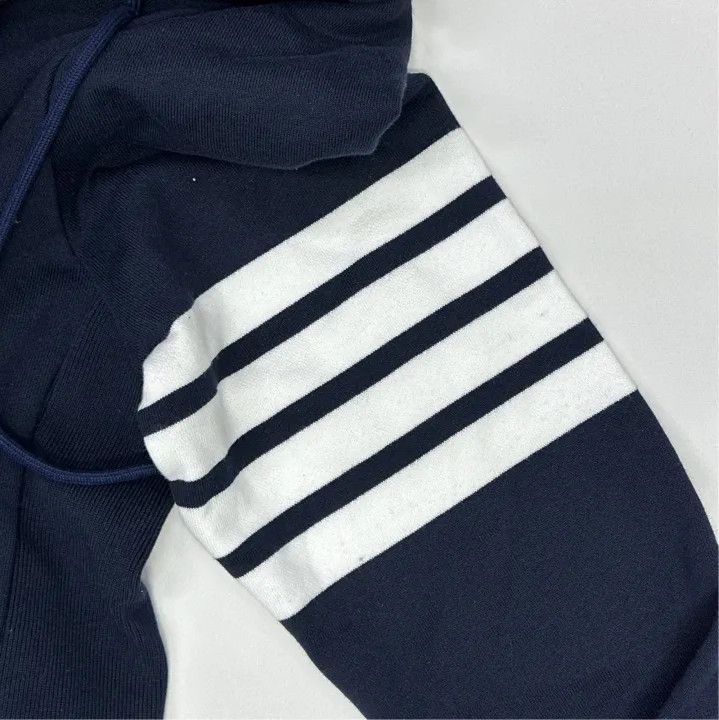 Thom Browne Thom Browne Classic Zip Hoodie with Four Stripe Detail Size US M / EU 48-50 / 2 - 7 Thumbnail