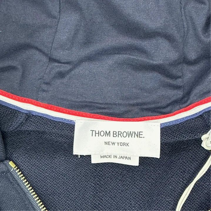 Thom Browne Thom Browne Classic Zip Hoodie with Four Stripe Detail Size US M / EU 48-50 / 2 - 5 Thumbnail