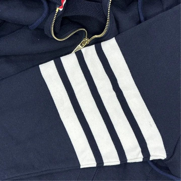 Thom Browne Thom Browne Classic Zip Hoodie with Four Stripe Detail Size US M / EU 48-50 / 2 - 6 Thumbnail