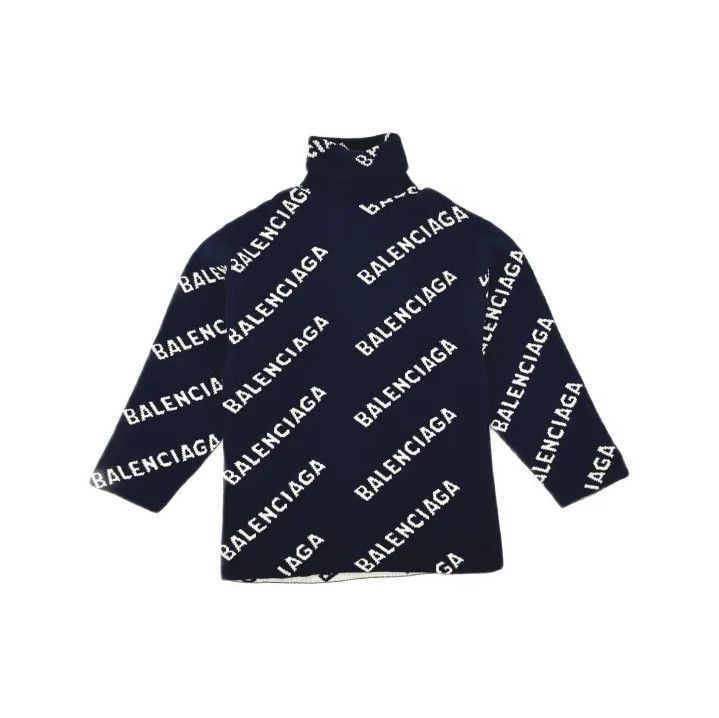 Balenciaga Balenciaga SS21 Logo Print Wool Sweater Size US XS / EU 42 / 0 - 2 Thumbnail