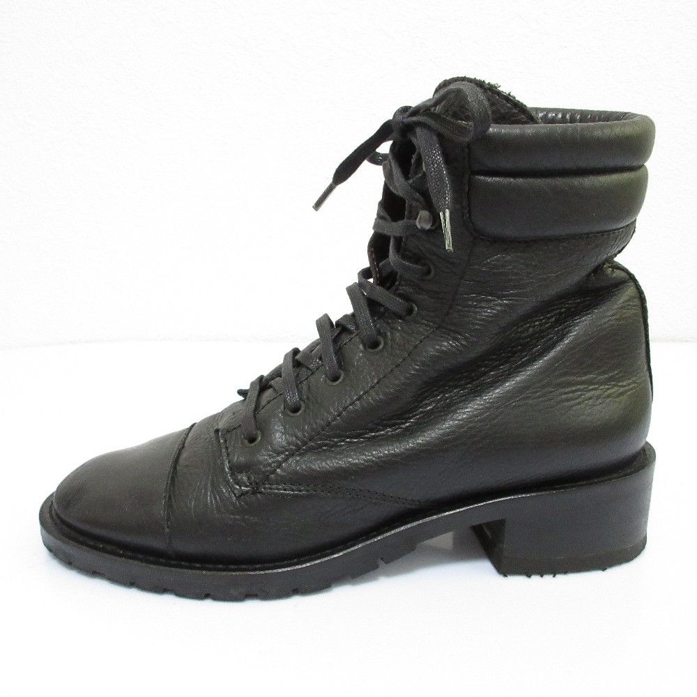 Max Mara MaxMara Max Mara Leather Lace-up Short Boots Leather Shoes DUTY FREE for USA Size ONE SIZE - 3 Thumbnail