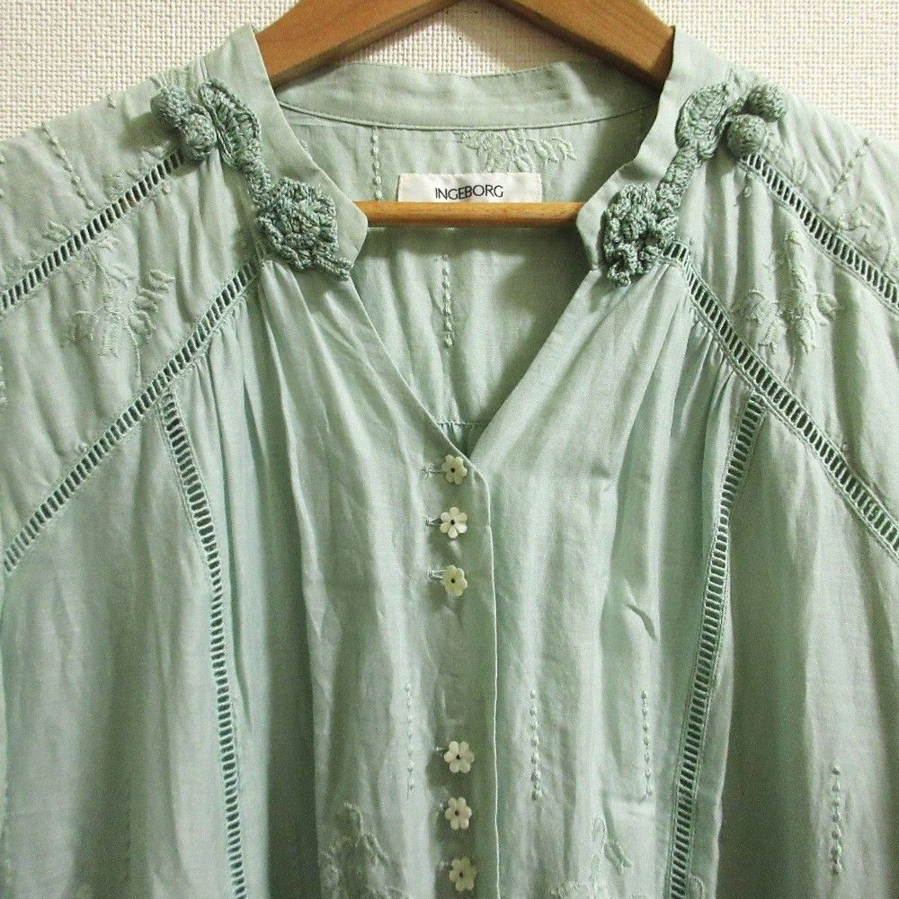 Other Other Ingeborg Lily of the Valley Embroidery Long Dress Others Dresses DUTY FREE for USA Size ONE SIZE - 5 Thumbnail