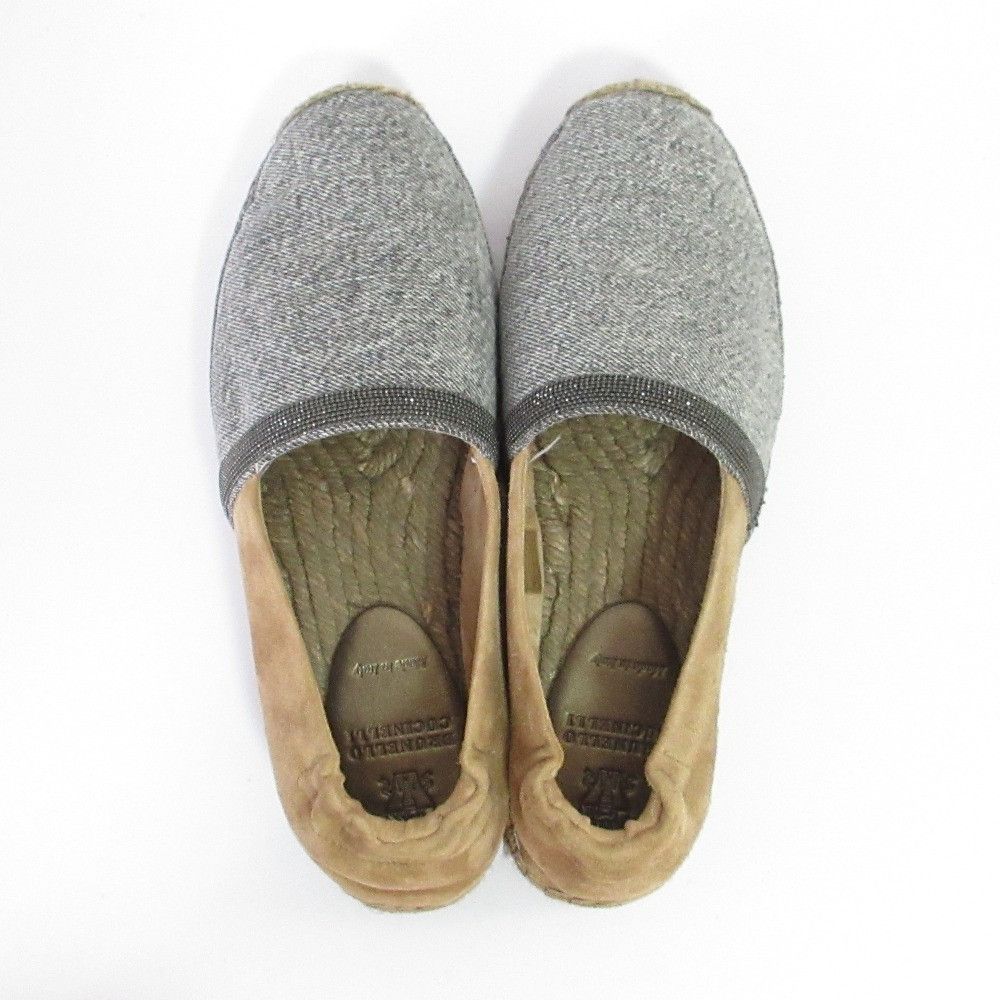 Other Other Brunello Cucinelli Monile Suede Espadrille Slip-on Sneaker Suede Shoes DUTY FREE for USA Size ONE SIZE - 4 Thumbnail