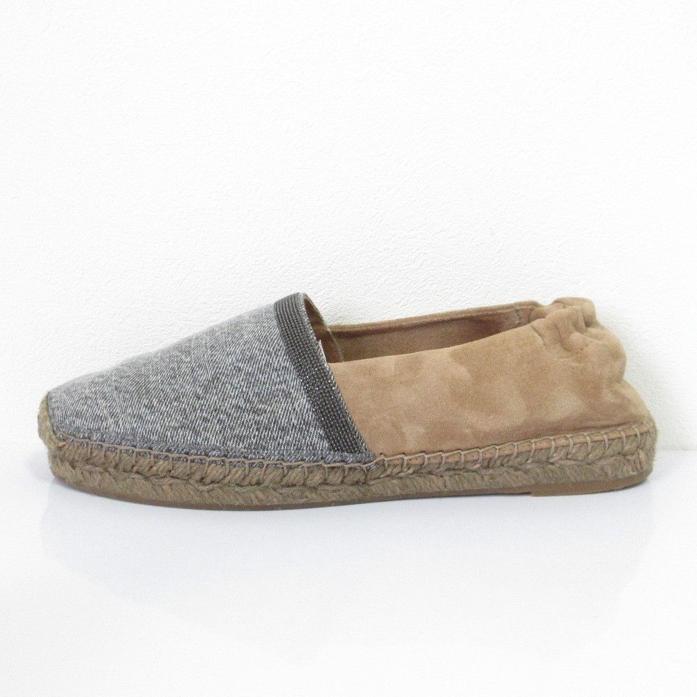 Other Other Brunello Cucinelli Monile Suede Espadrille Slip-on Sneaker Suede Shoes DUTY FREE for USA Size ONE SIZE - 2 Thumbnail