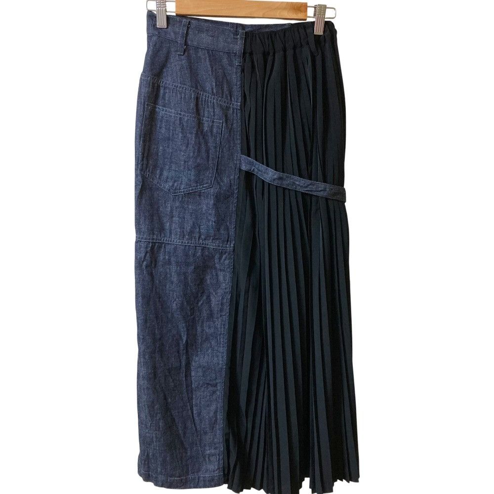 Other Other ZUCCa Denim Pleats Docking Skirt Denim Skirts DUTY FREE for USA Size ONE SIZE - 2 Thumbnail