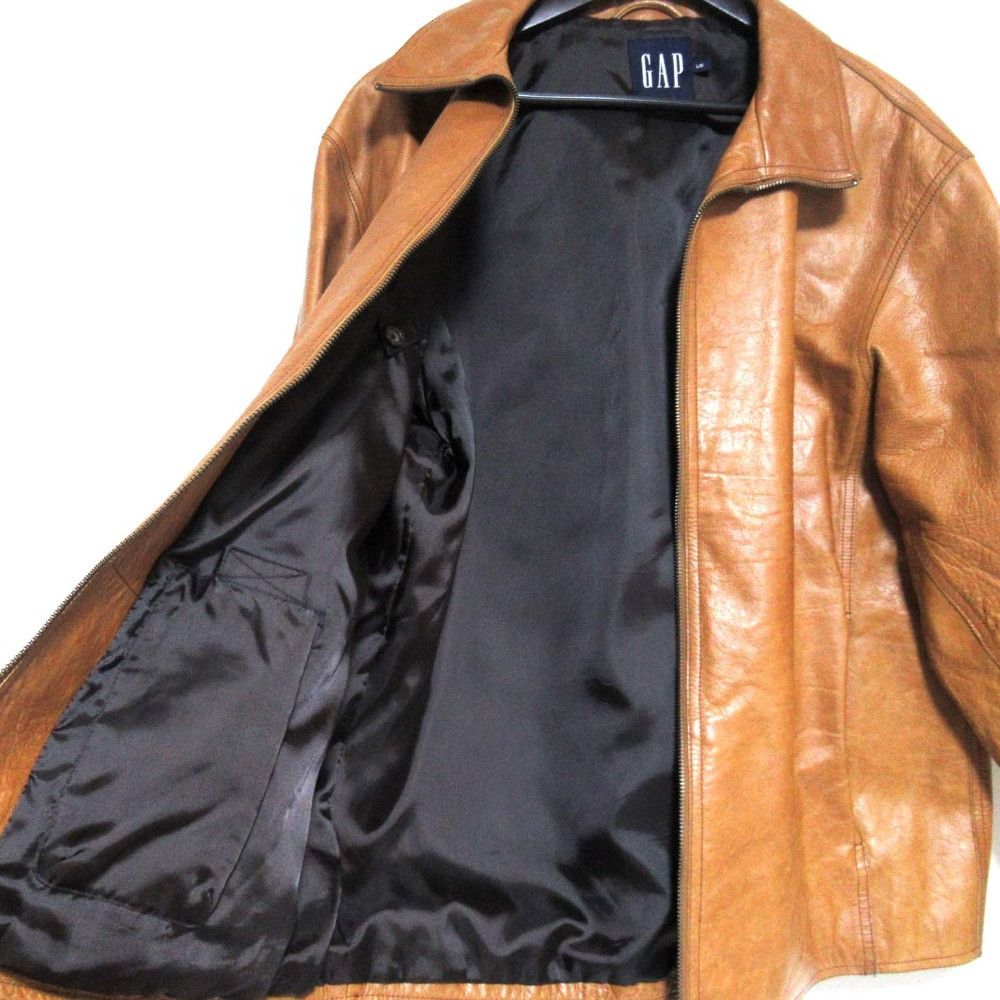 Other Other GAP Vintage Leather Jacket Leather Outerwear DUTY FREE for USA Size ONE SIZE - 4 Thumbnail
