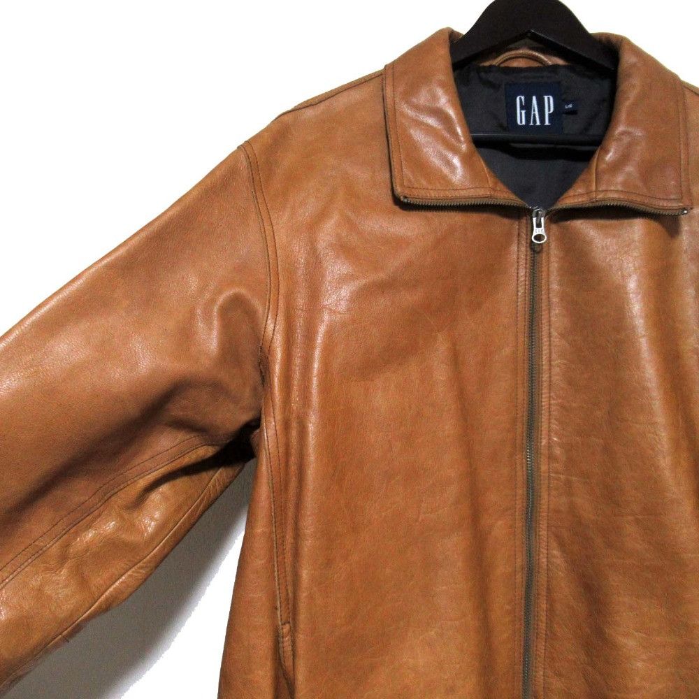 Other Other GAP Vintage Leather Jacket Leather Outerwear DUTY FREE for USA Size ONE SIZE - 3 Thumbnail