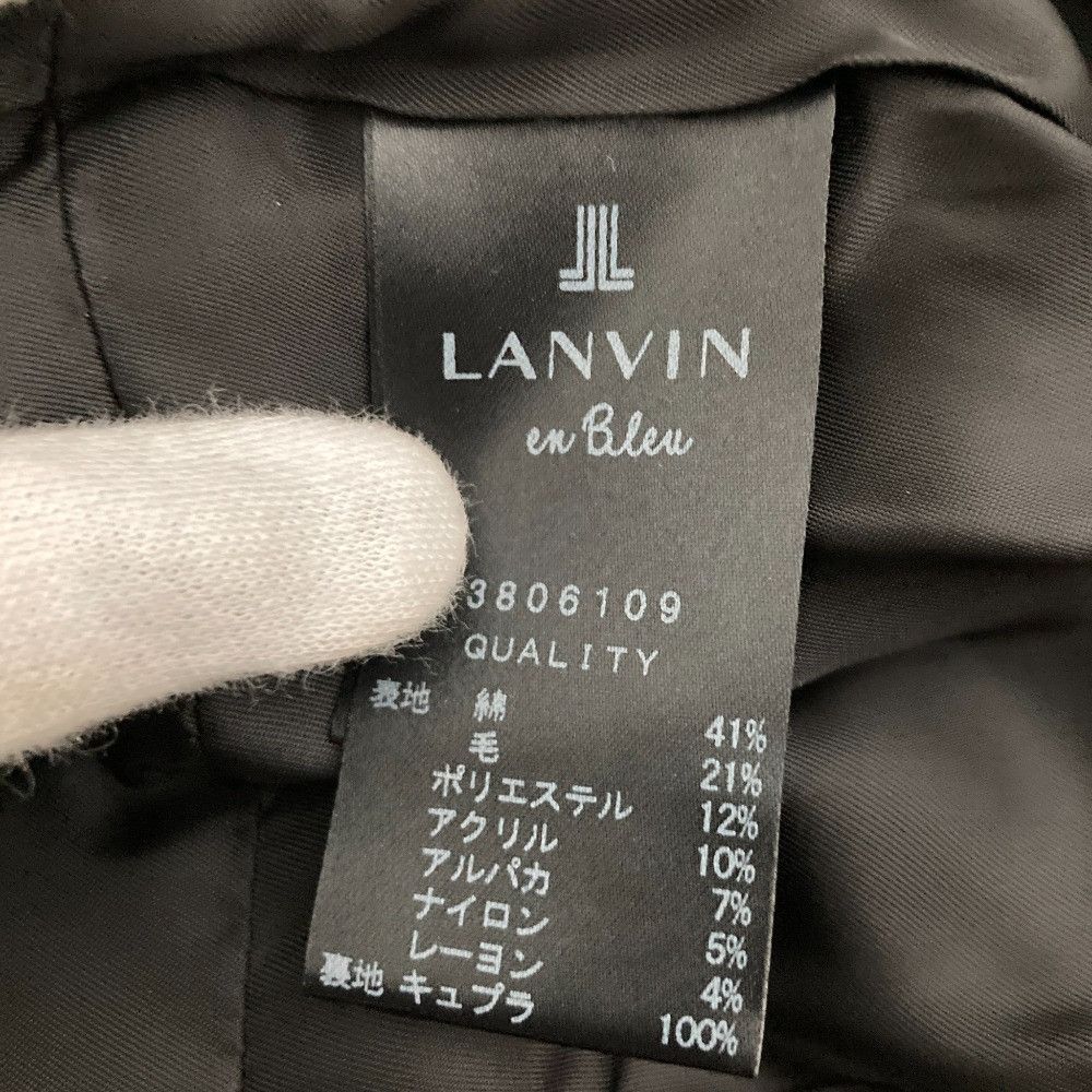 Lanvin Lanvin LANVIN en Bleu Corsage Tweed Coat Cotton Outerwear DUTY FREE for USA Size ONE SIZE - 6 Thumbnail