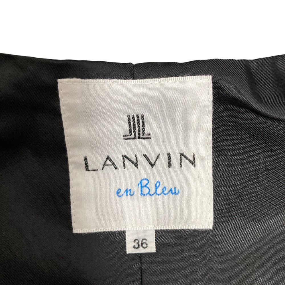 Lanvin Lanvin LANVIN en Bleu Corsage Tweed Coat Cotton Outerwear DUTY FREE for USA Size ONE SIZE - 5 Thumbnail