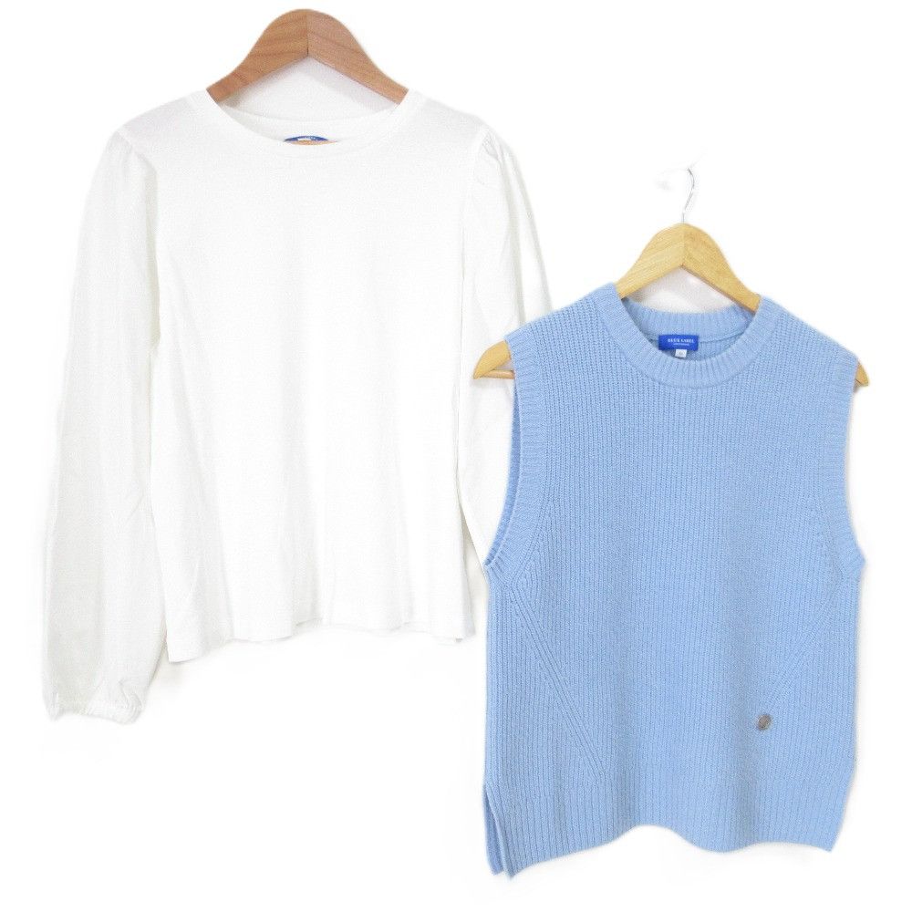 Other Other Blue Label Crestbridge Knit Vest Blouse Set Cotton Tops DUTY FREE for USA Size ONE SIZE - 2 Thumbnail