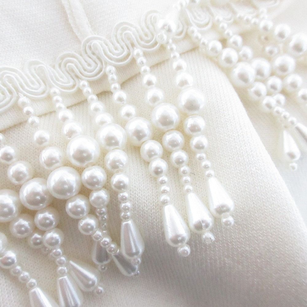 Other Other Diagram Pearl Fringe Knit Top Cotton Tops 0323343201 DUTY FREE for USA Size ONE SIZE - 4 Thumbnail