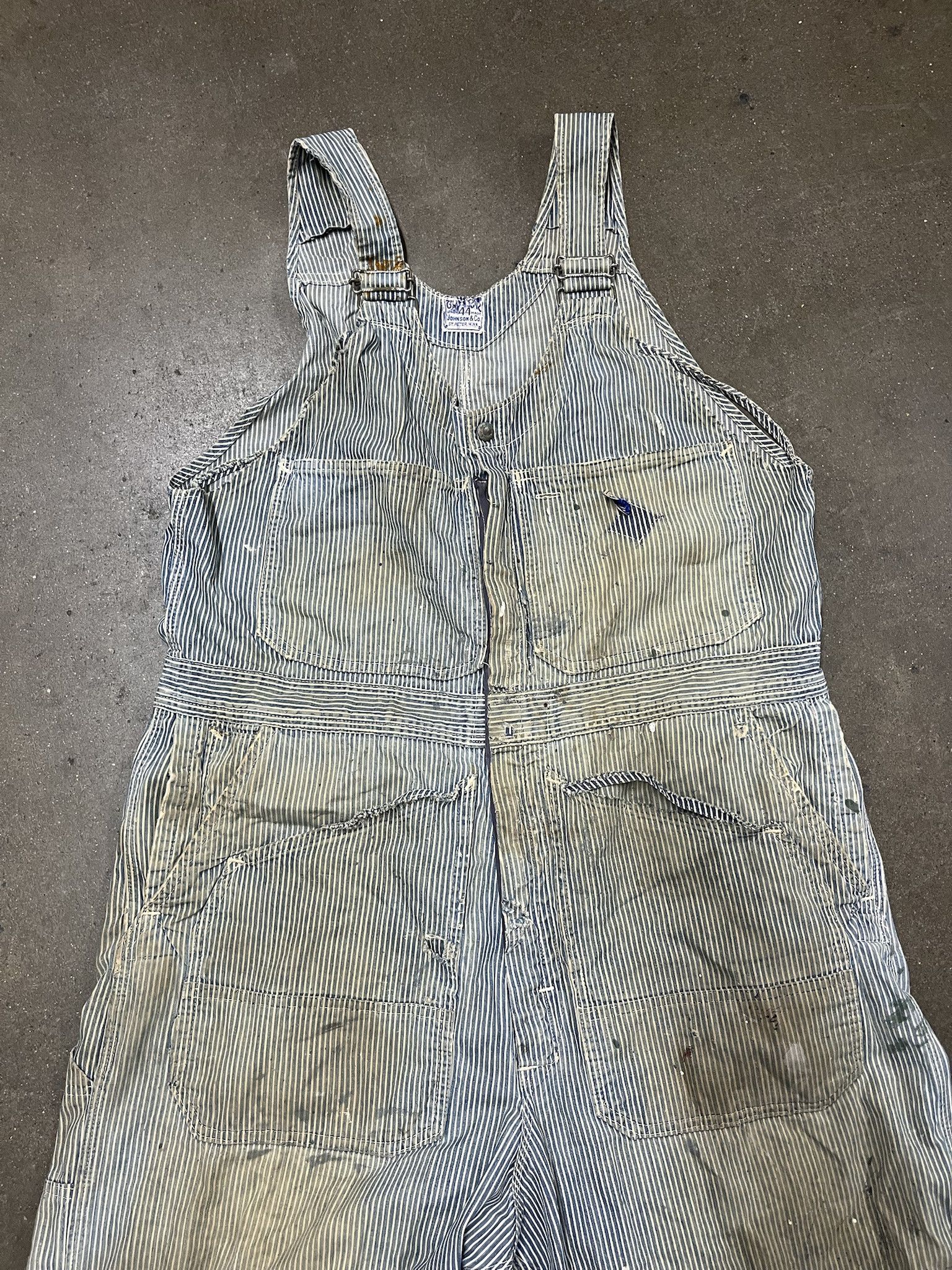 Oshkosh Vintage 1980s Thrashed Union Made Overalls Size XL Size US XL / EU 56 / 4 - 2 Thumbnail