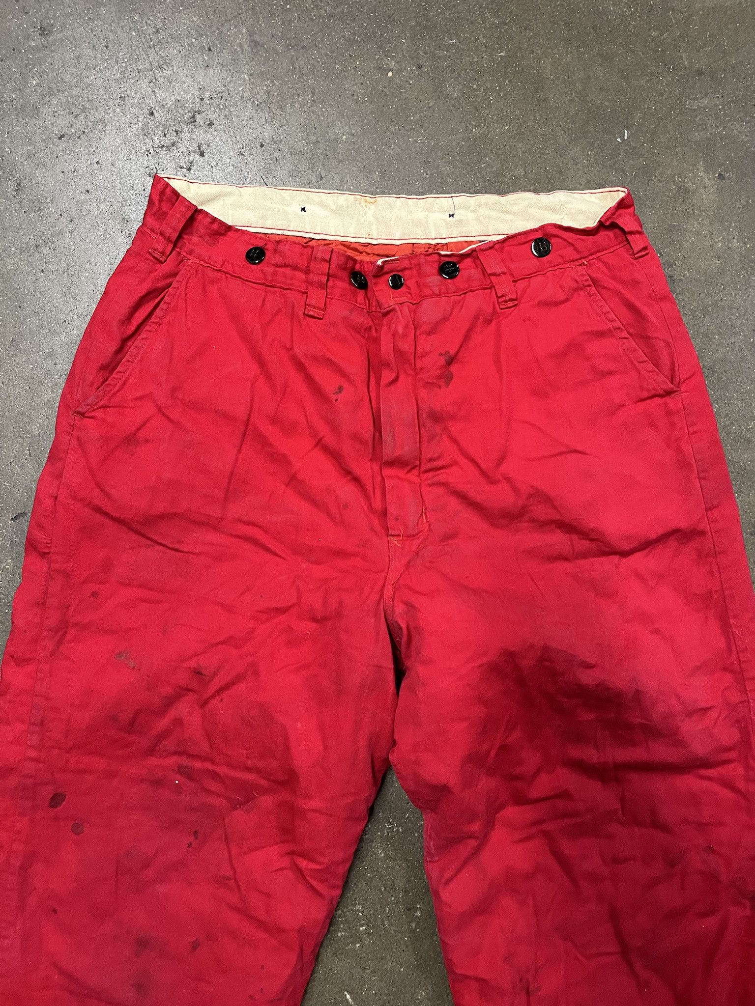 Carhartt Vintage 1950s Red Quilted Cold Weather Pants Size 35 Size US 35 - 2 Thumbnail