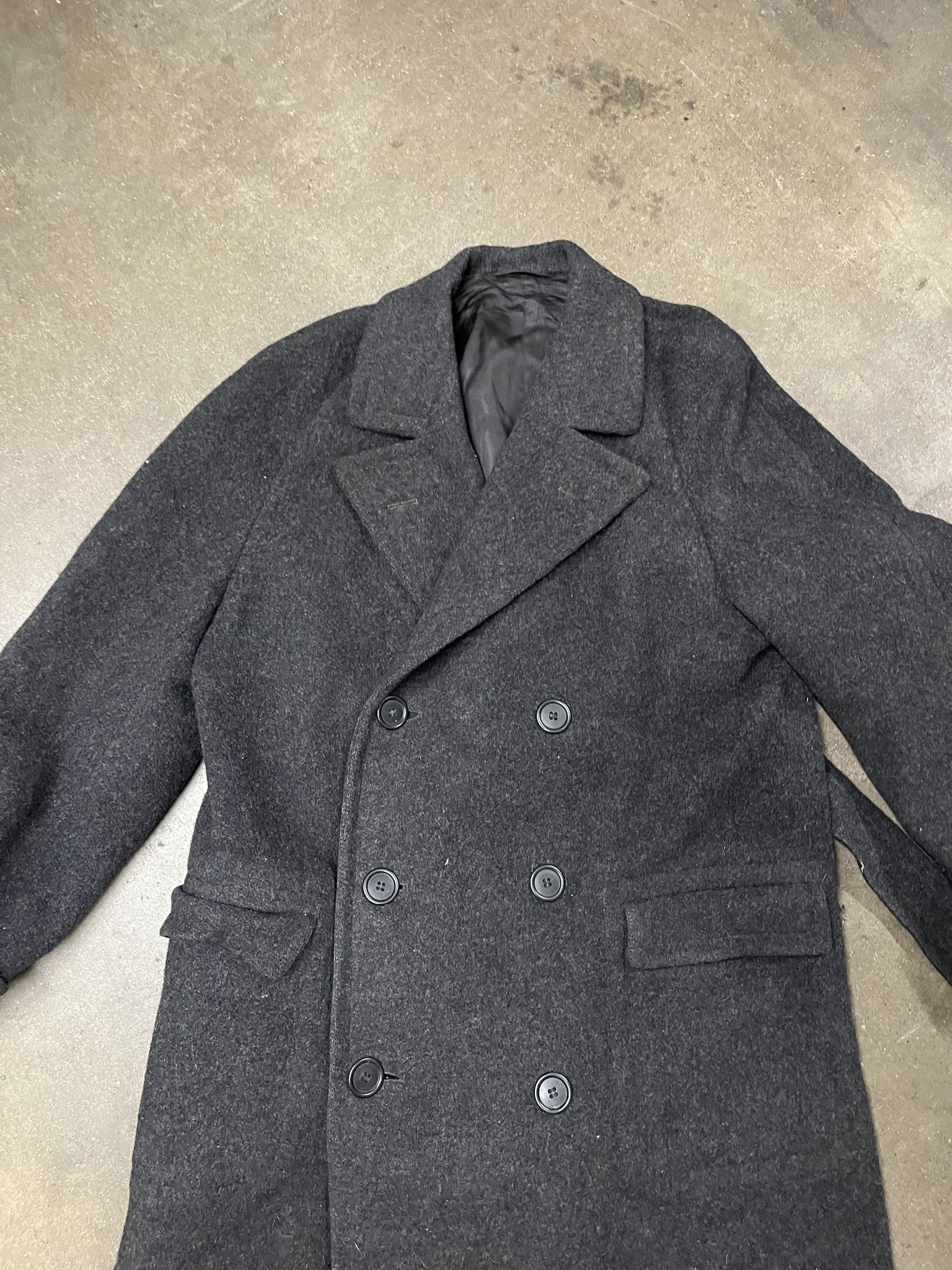 Vintage Vintaeg 1970s Wool Heavy Thick Double Breasted Overcoat Size M Size US M / EU 48-50 / 2 - 2 Thumbnail