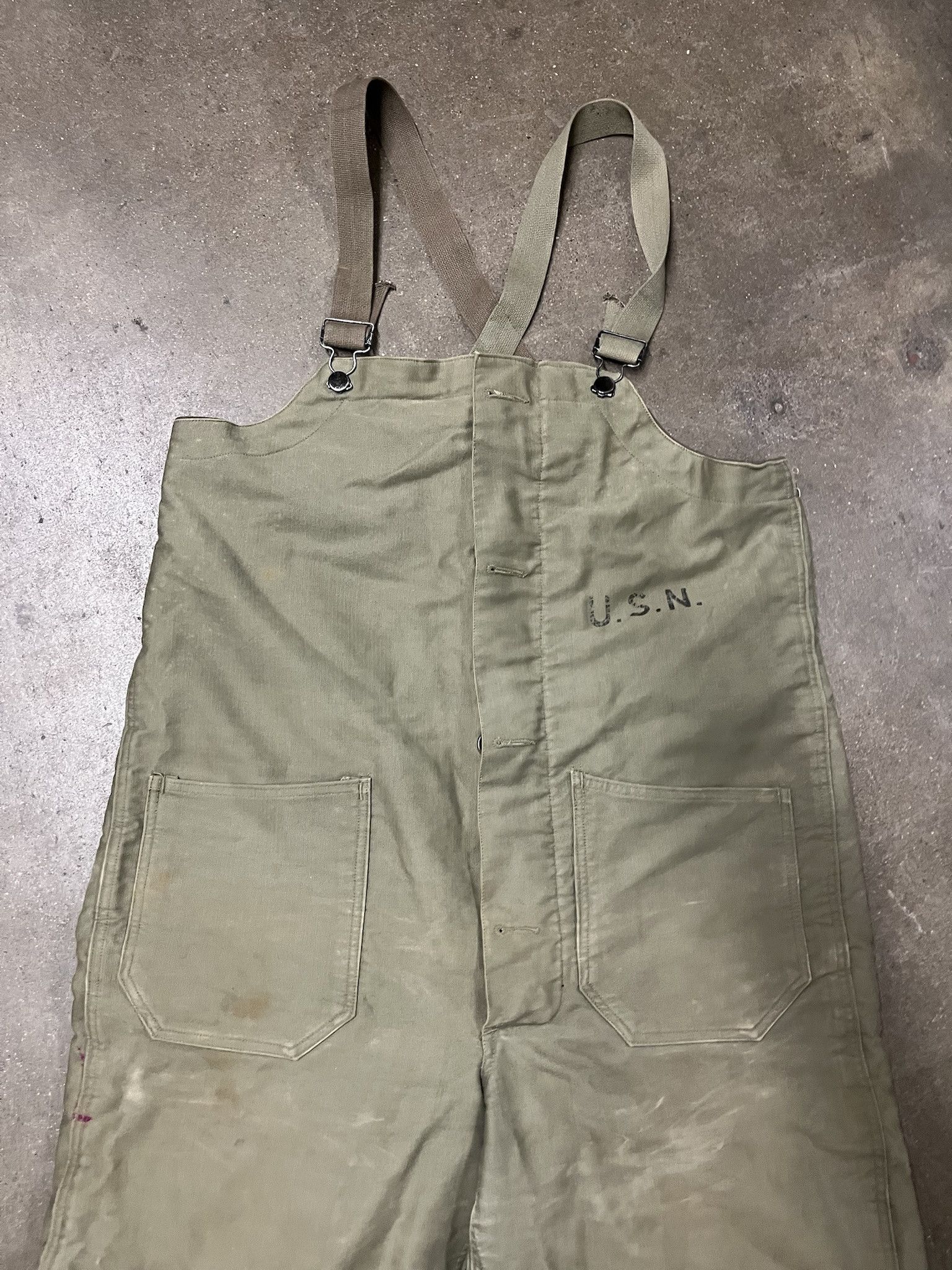 Vintage Vintage USN WW2 Navy Deck Pant Overalls Size Small Size US S / EU 44-46 / 1 - 2 Thumbnail