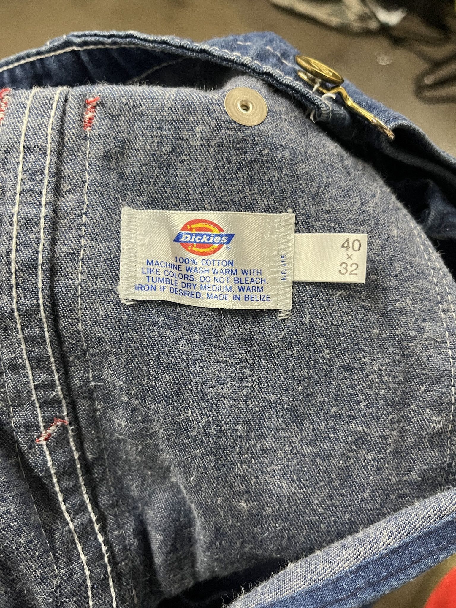 Dickies × Vintage Vintage 2000s Dickies Blue Dark Wash Contrast Stitch Overalls Size XL Size US XL / EU 56 / 4 - 4 Thumbnail