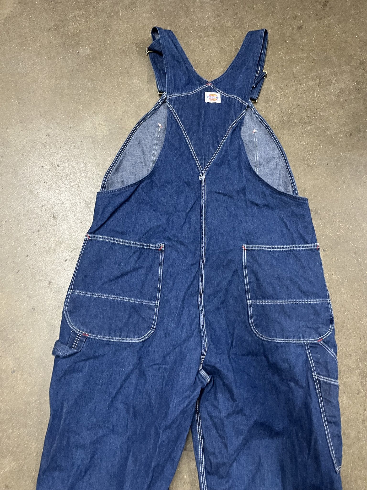 Dickies × Vintage Vintage 2000s Dickies Blue Dark Wash Contrast Stitch Overalls Size XL Size US XL / EU 56 / 4 - 6 Thumbnail