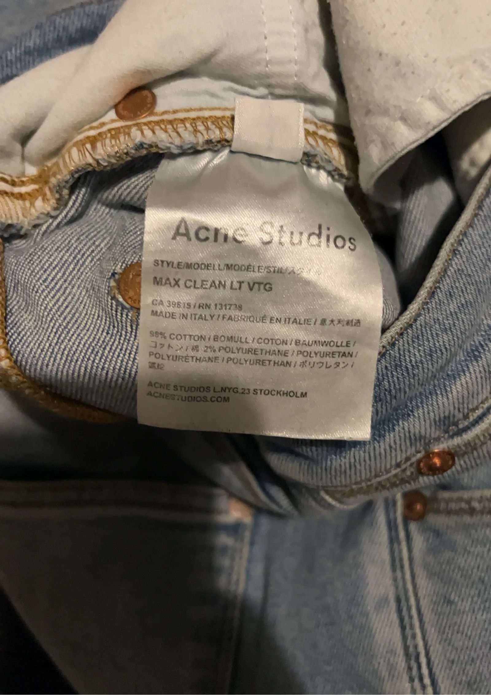 Acne Studios Acne Studios Max Clean LT VTG Jeans Size US 31 - 4 Thumbnail