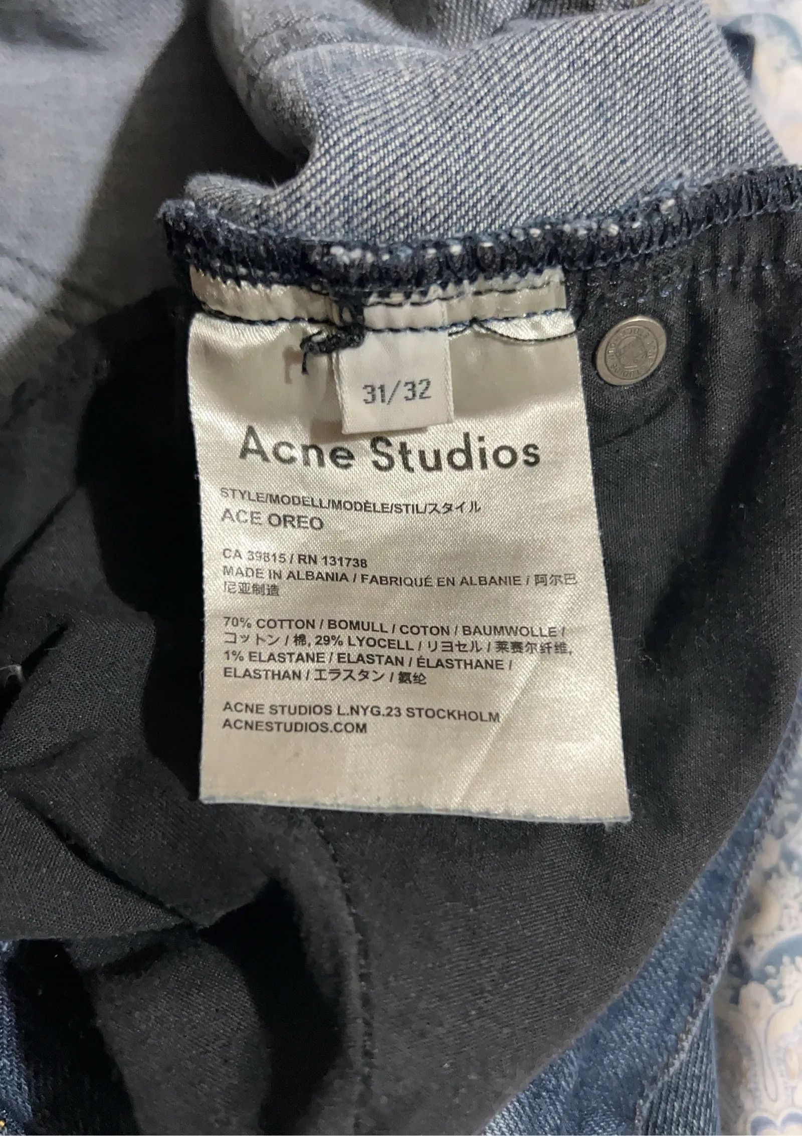 Acne Studios Acne Studios Ace Oreo Jeans Size US 31 - 4 Thumbnail