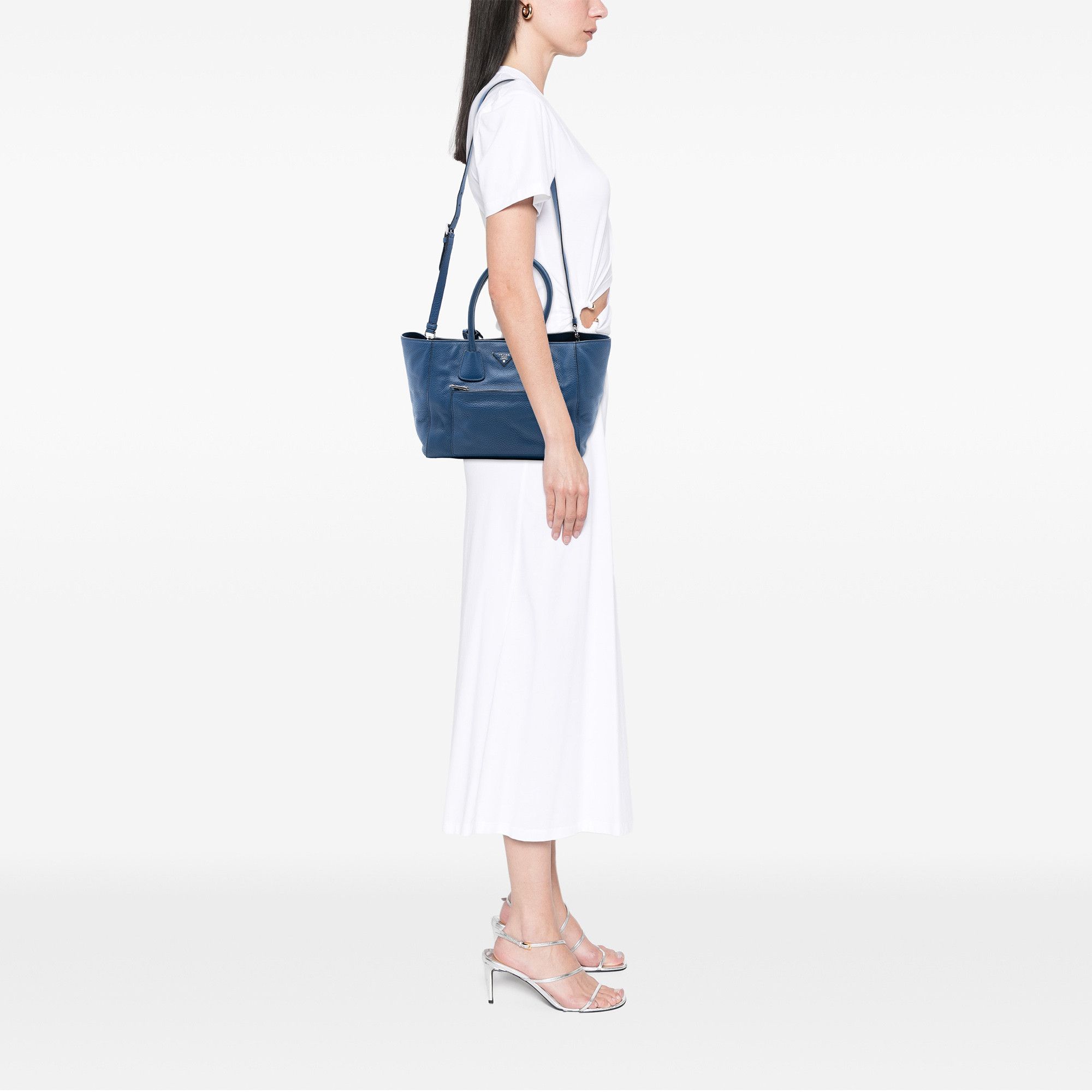 Prada Prada Vitello Daino Front Pocket Open Convertible Tote Size ONE SIZE - 6 Thumbnail