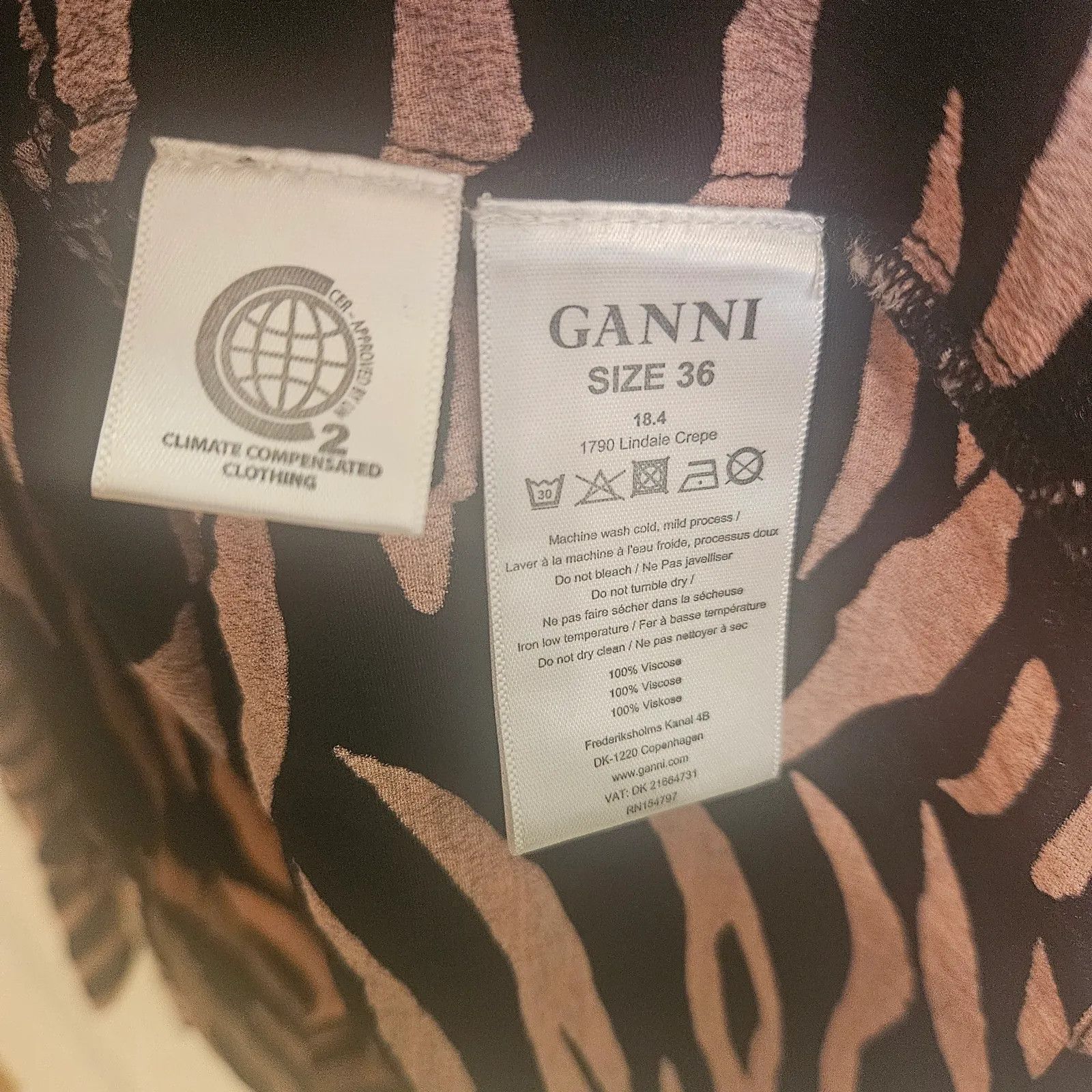 Ganni Ganni Lindale Crepe Dress Size XS / US 0-2 / IT 36-38 - 3 Thumbnail