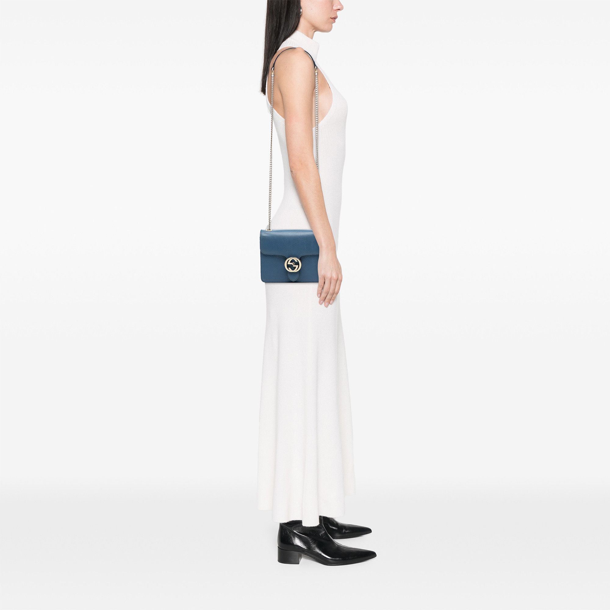 Gucci Gucci Small Dollar Calfskin Interlocking G Crossbody Size ONE SIZE - 7 Thumbnail