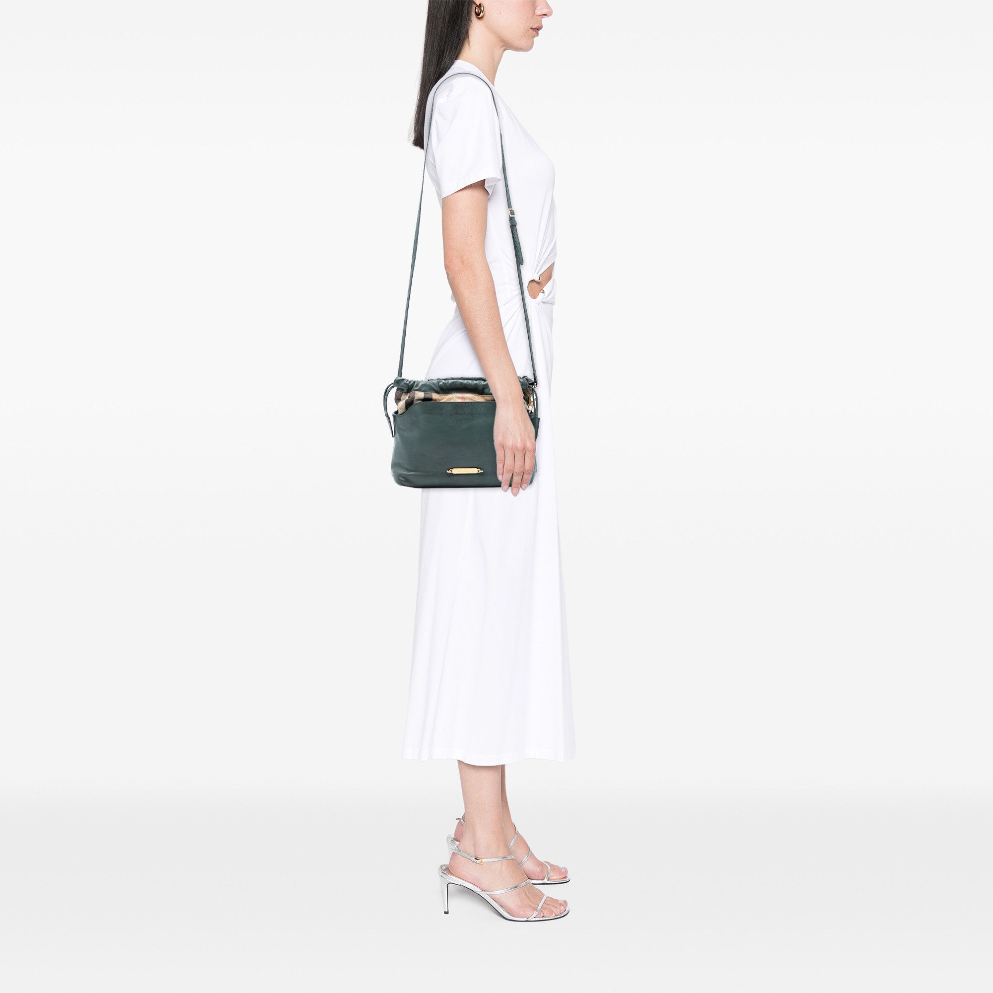Burberry Burberry House Check Canvas and Calfskin Little Crush Crossbody Size ONE SIZE - 7 Thumbnail