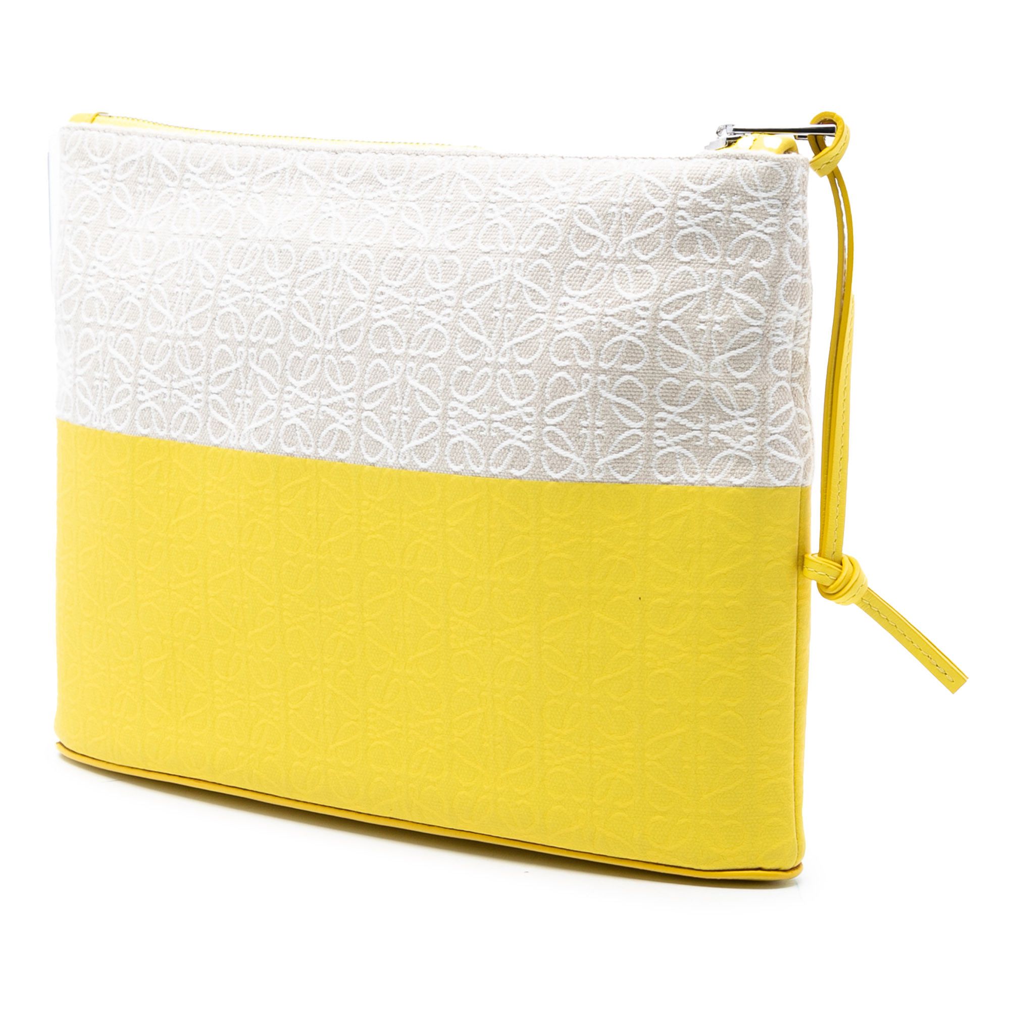 Loewe LOEWE Repeat Anagram Jacquard and Leather Oblong Pouch Size ONE SIZE - 2 Thumbnail