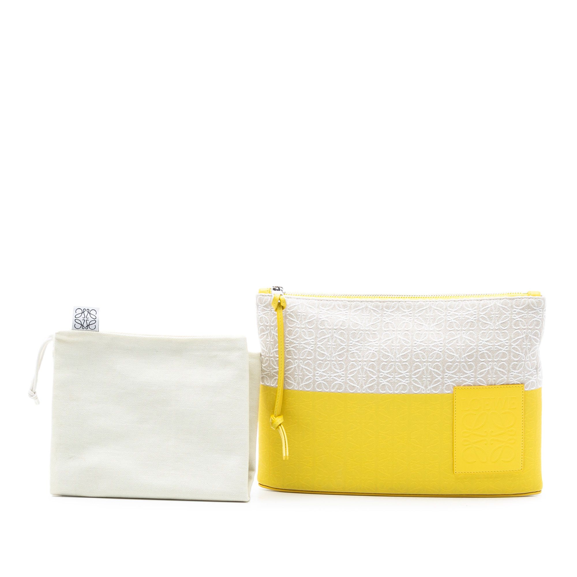 Loewe LOEWE Repeat Anagram Jacquard and Leather Oblong Pouch Size ONE SIZE - 8 Thumbnail