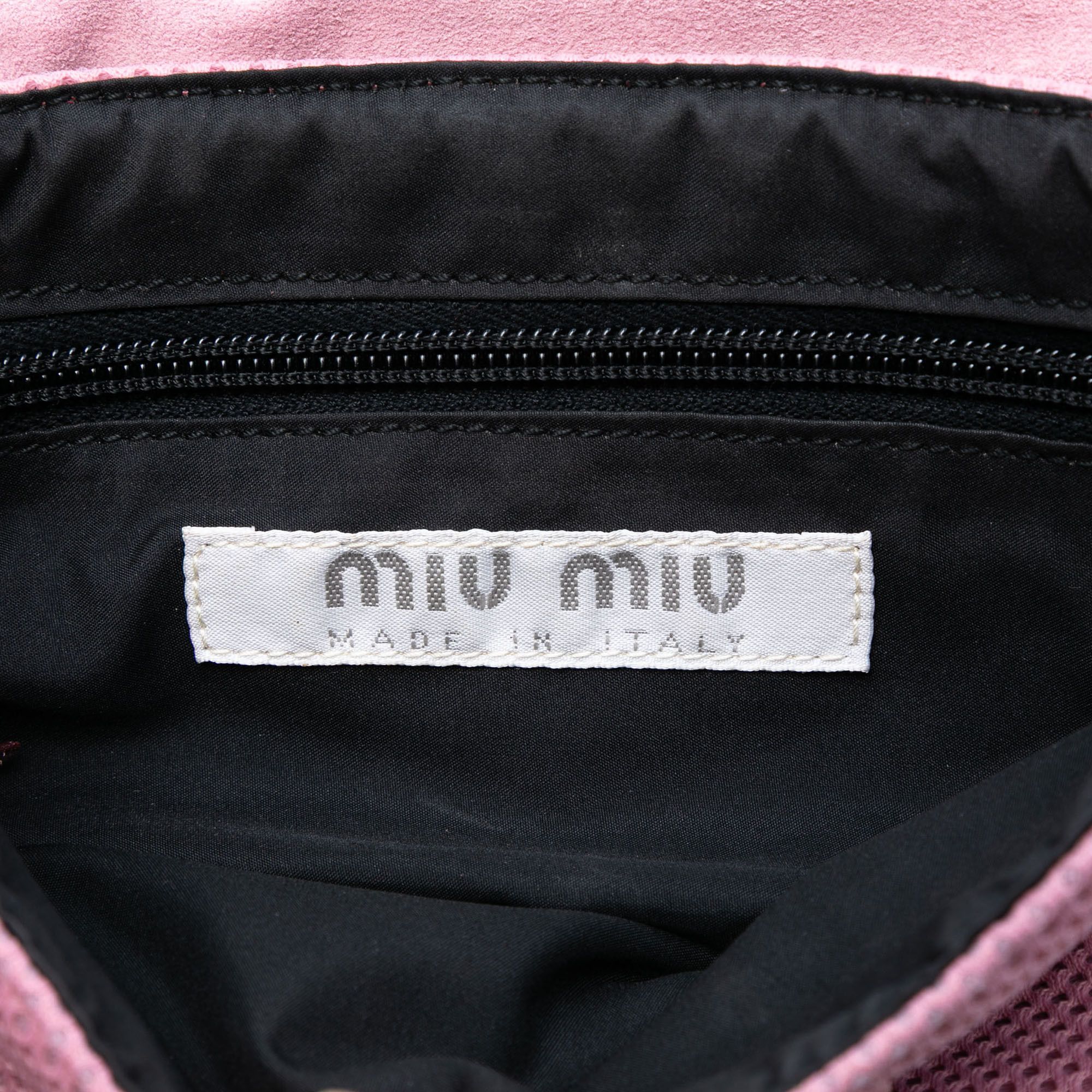 Miu Miu Miu Miu Leather Trimmed Mesh Handbag Size ONE SIZE - 5 Thumbnail