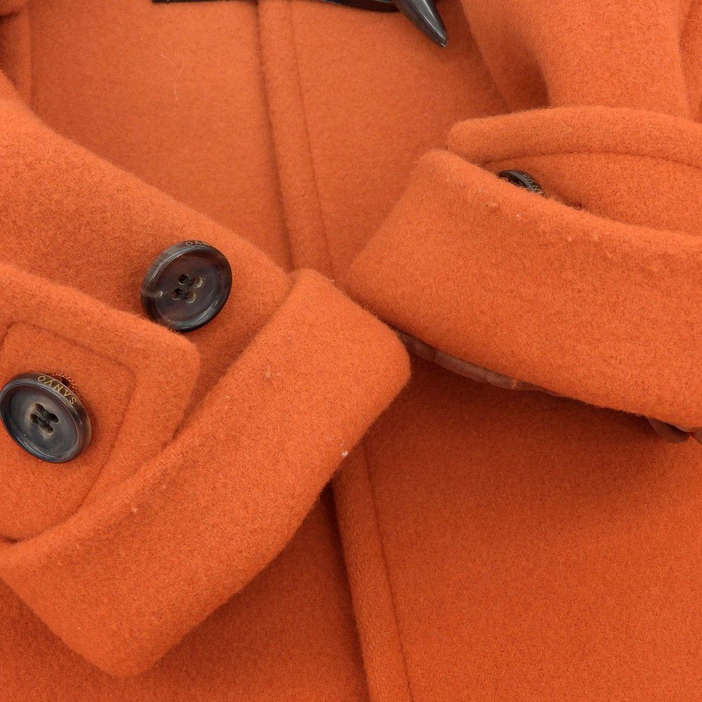 Other Other SANYOCOAT Wool Melton Duffle Coat Leather Outerwear DUTY FREE for USA Size ONE SIZE - 4 Thumbnail